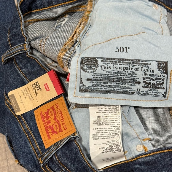 Levi’s 501 Original Skinny Jeans – Big Girls Size 14 – Adjustable Waistband NWT - Picture 11 of 16